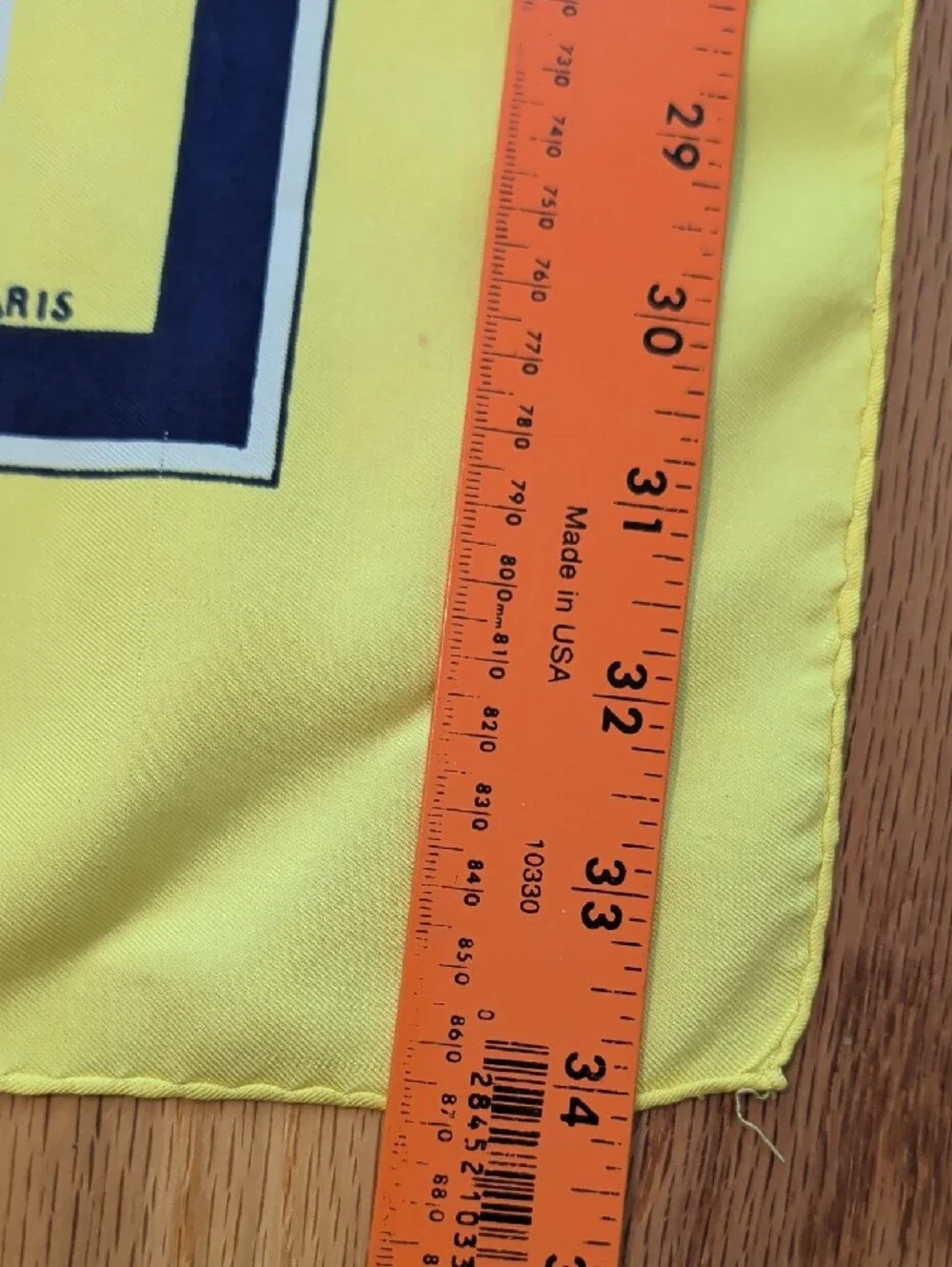 Hermes Yellow and Navy Silk Scarf